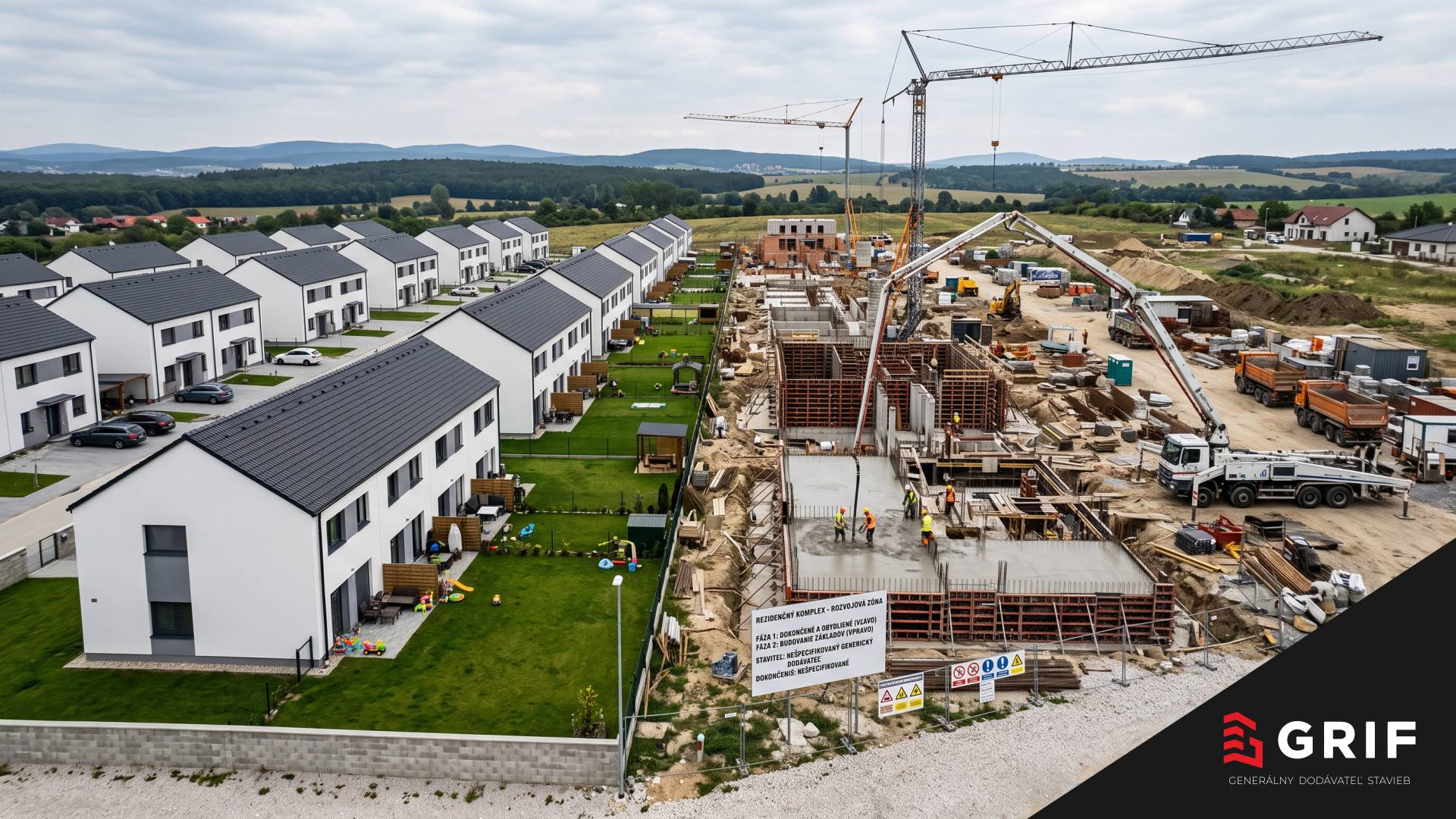 Etapizácia výstavby radovej zástavby pre lepší cash-flow developera