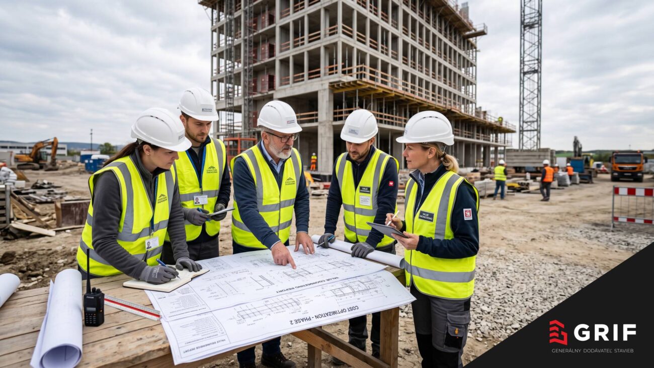 Stavební inžinieri riešia value engineering a optimalizáciu nákladov priamo na stavenisku
