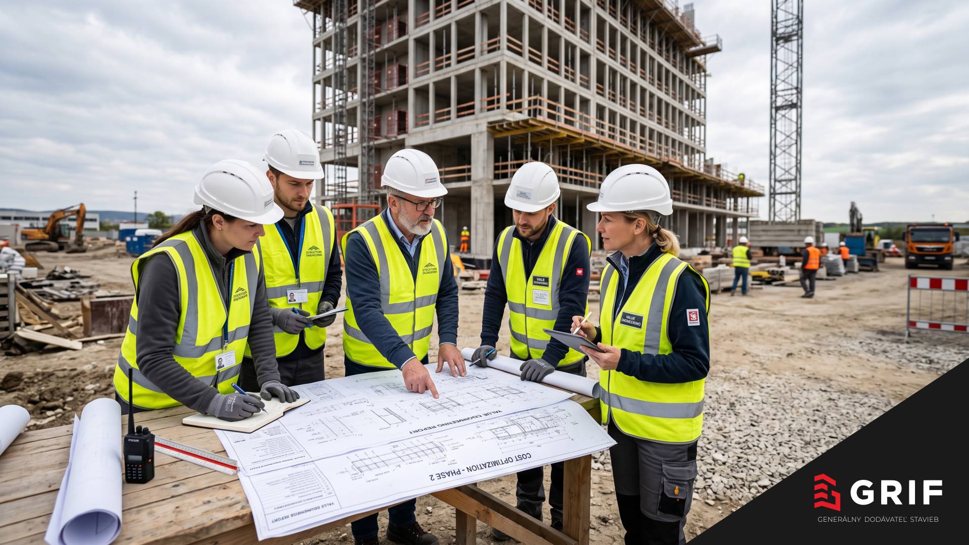 Stavební inžinieri riešia value engineering a optimalizáciu nákladov priamo na stavenisku